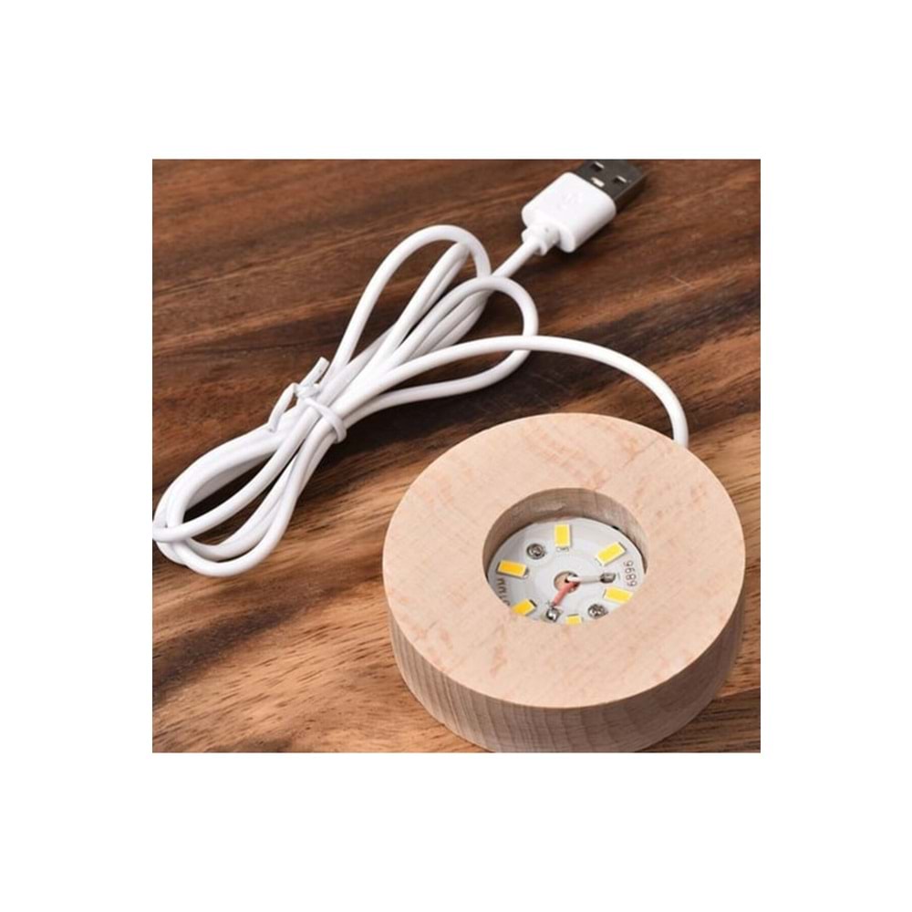 3D Dünya Haritası Cam Küre Lamba – USB'li Sarı Işık Masaüstü Dekoru (Çap 6 cm)