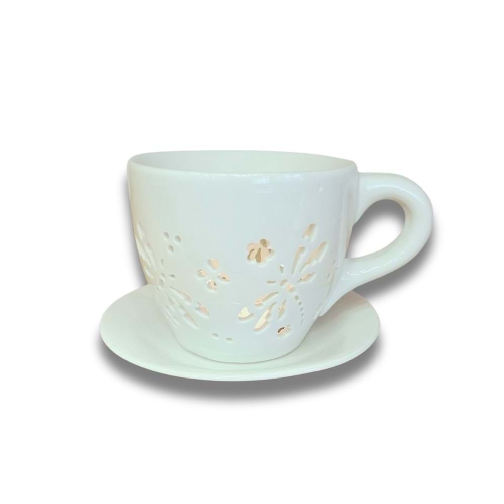 Fincan Tasarımlı Seramik Dekoratif Buhurdanlık