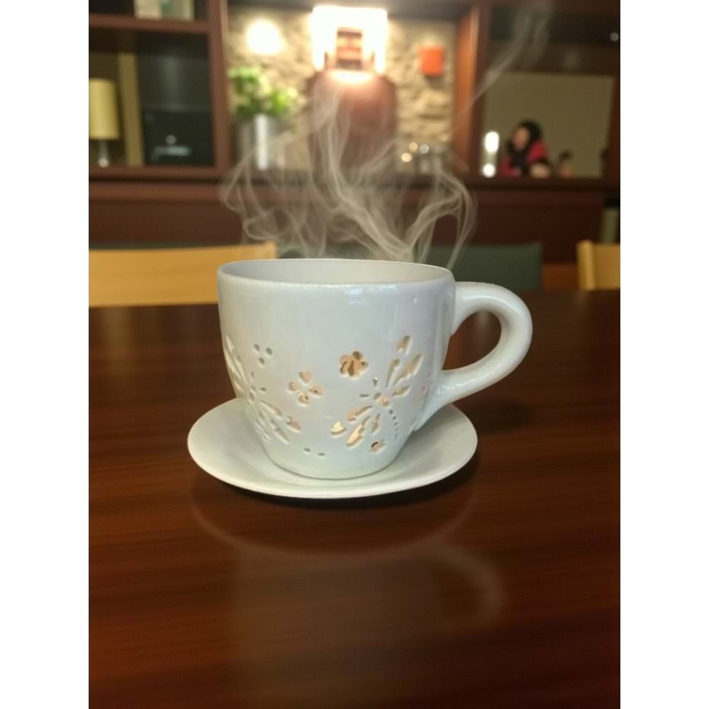 Fincan Tasarımlı Seramik Dekoratif Buhurdanlık