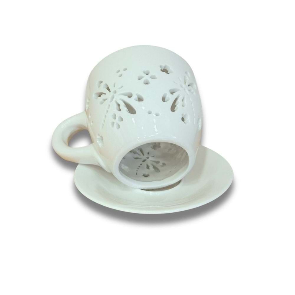 Fincan Tasarımlı Seramik Dekoratif Buhurdanlık