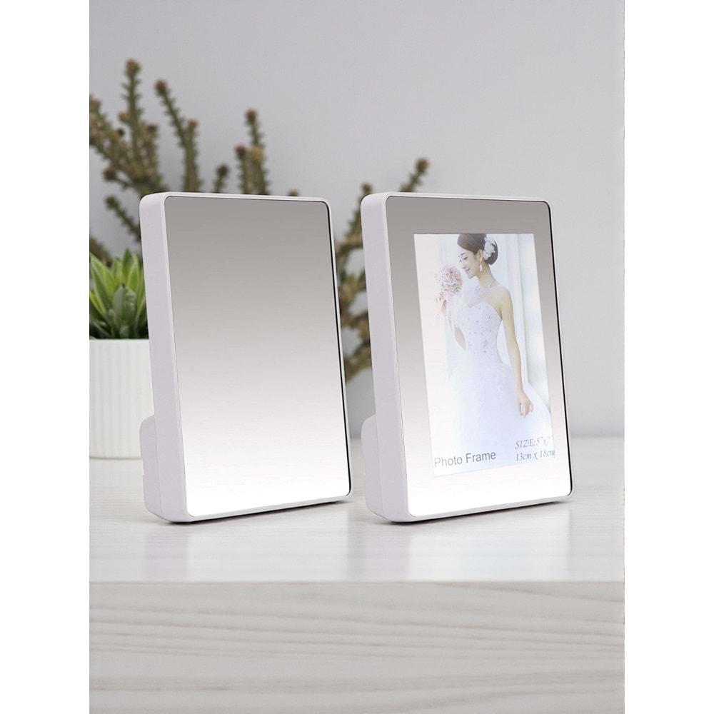 Dikdörtgen Süblimasyon Sihirli Ayna LED Işık 22x17 cm – Hediye & Dekor