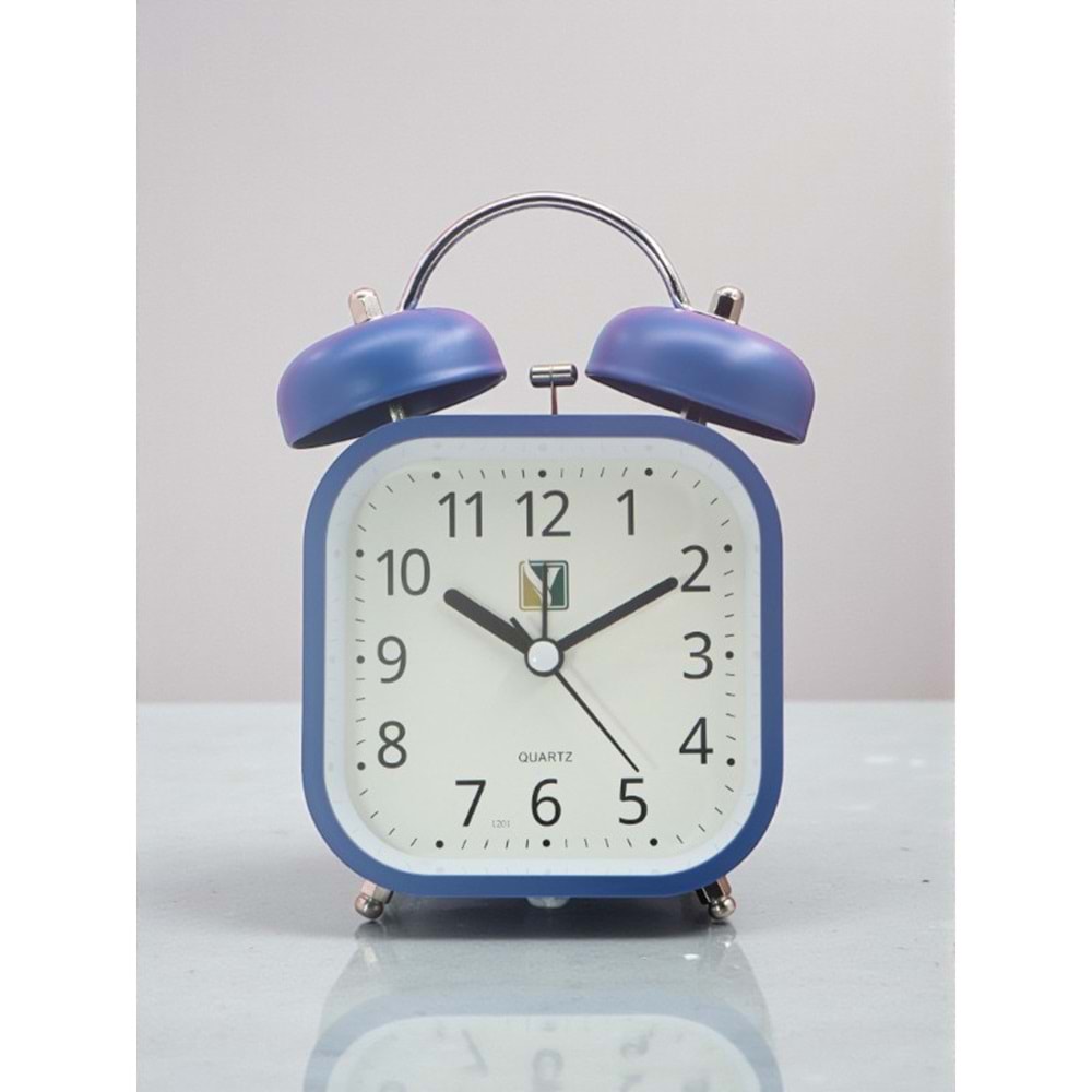 Kare Metal Masa Saati – Dekoratif ve Şık Tasarım 11x5,2x15 cm