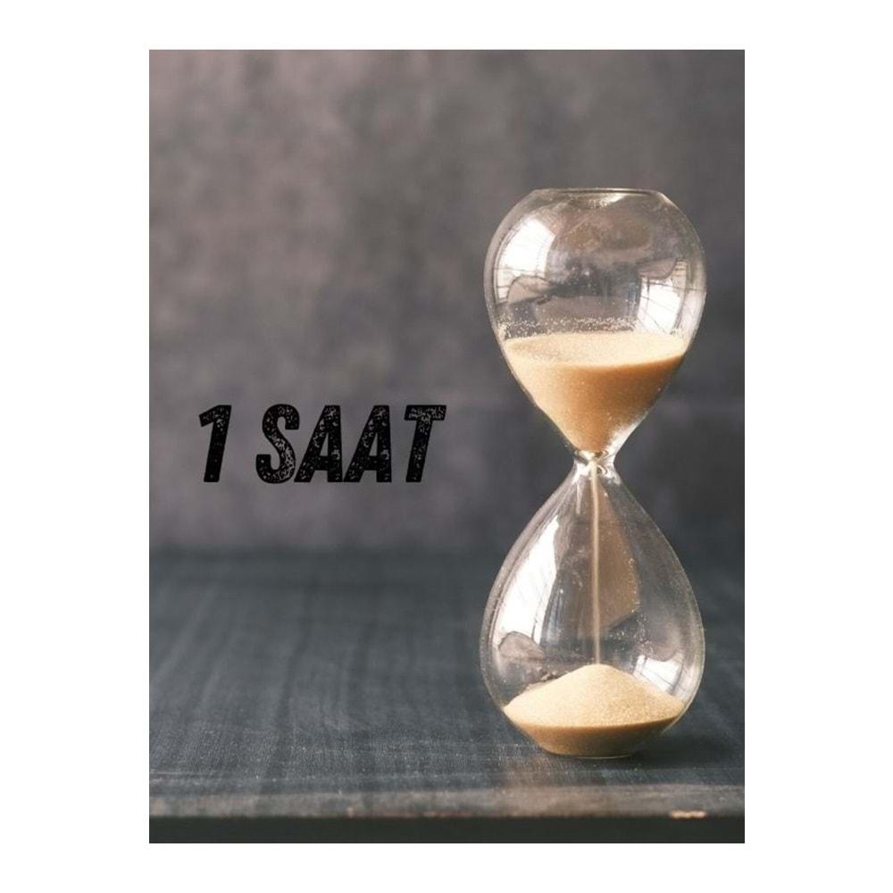 1 Saatlik Cam Malzeme Kum Saati Şık Dekoratif Hediyelik