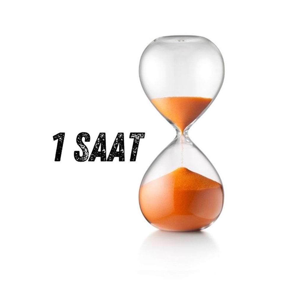 1 Saatlik Cam Malzeme Kum Saati Şık Dekoratif Hediyelik