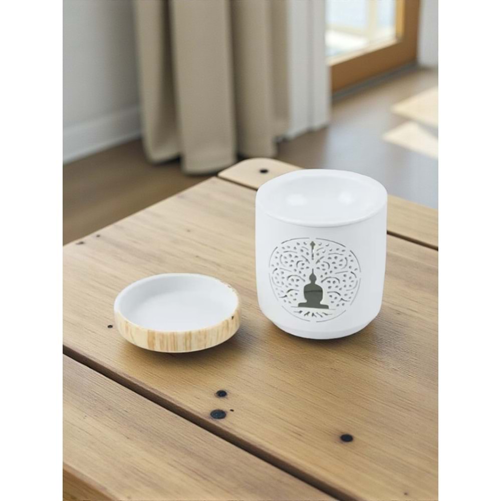 Seramik Modern Şık Buda Tasarımlı Buhurdanlık