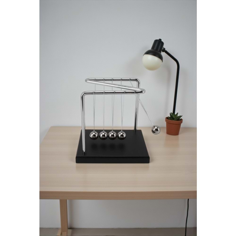 Dekoratif Ahşap Z Denge Balans Topu – Stres Giderici Masa Üstü Oyuncağı