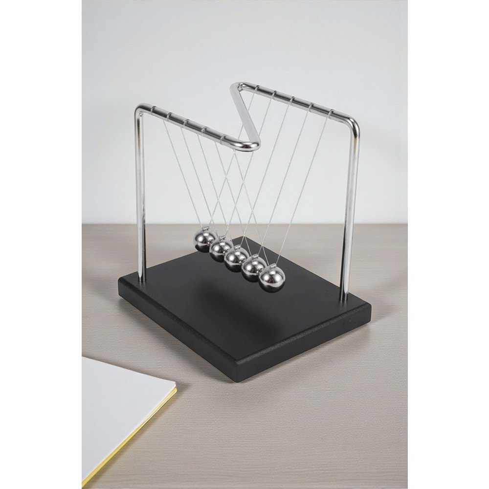 Dekoratif Ahşap Z Denge Balans Topu – Stres Giderici Masa Üstü Oyuncağı