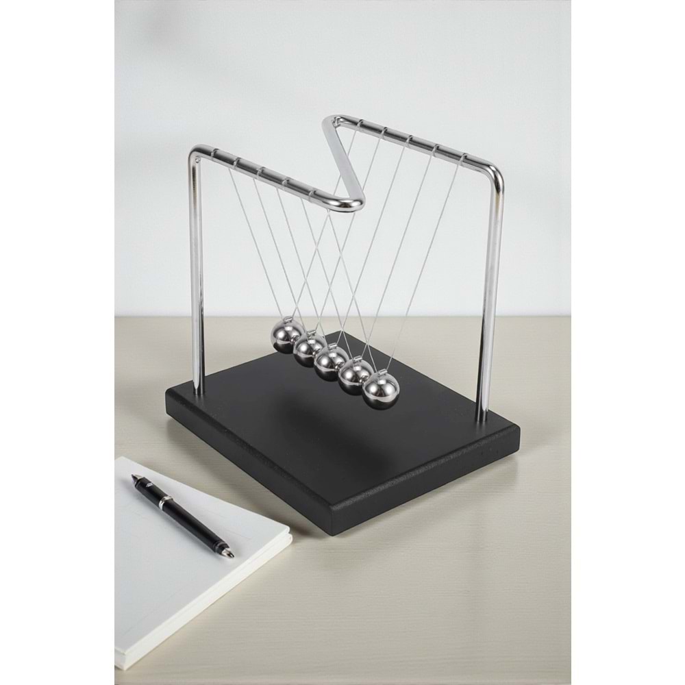 Dekoratif Ahşap Z Denge Balans Topu – Stres Giderici Masa Üstü Oyuncağı