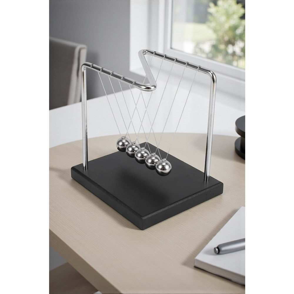 Dekoratif Ahşap Z Denge Balans Topu – Stres Giderici Masa Üstü Oyuncağı