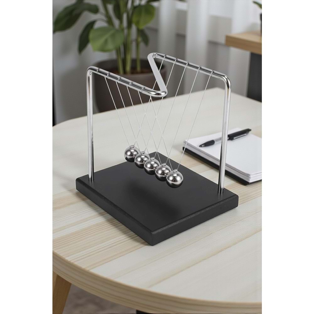 Dekoratif Ahşap Z Denge Balans Topu – Stres Giderici Masa Üstü Oyuncağı