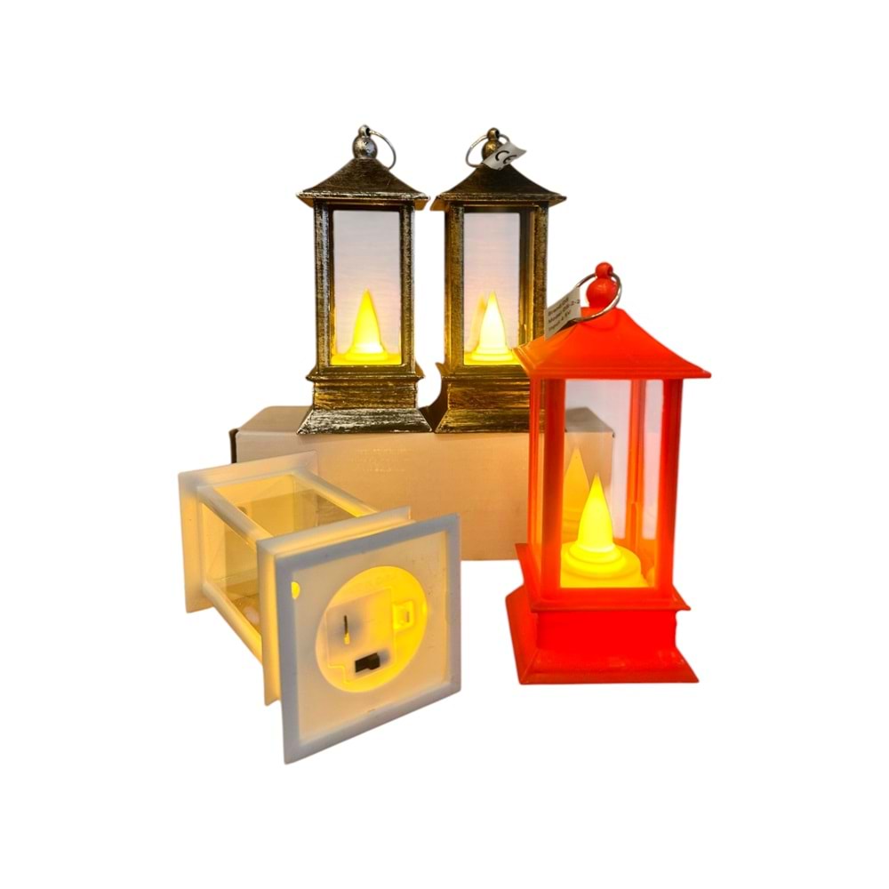 Fener Şeklinde Asılabilir Dumansız Dekoratif Mum 5,5 cm x 13 cm