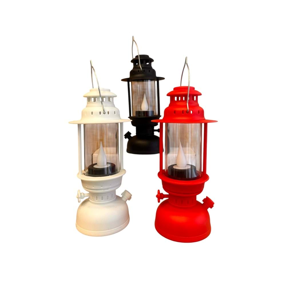 Nostaljik Gaz Lambası Tasarımlı Asılabilir Dumansız Mum 5,2 cm x 16 cm