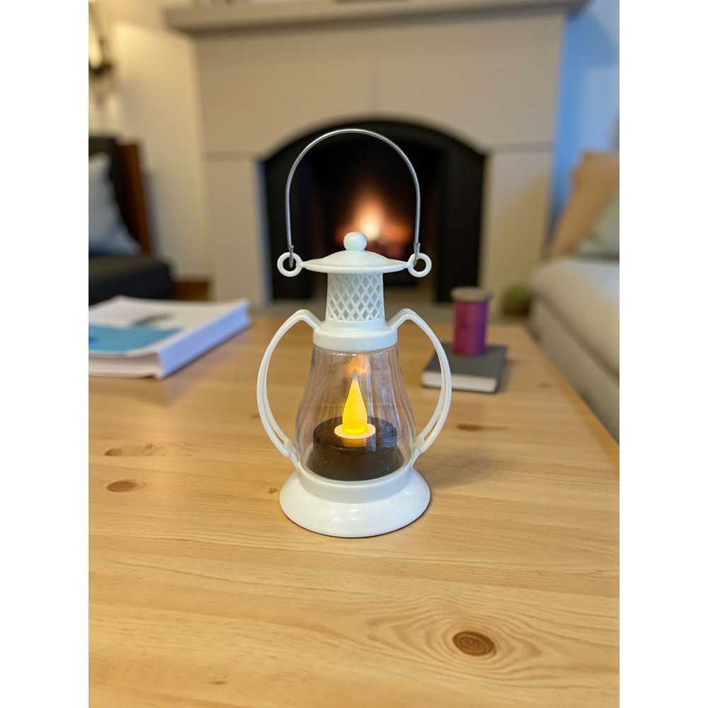 Dekoratif Pilli Gün Işığı Fener Şeklinde Led Lamba 12 cm
