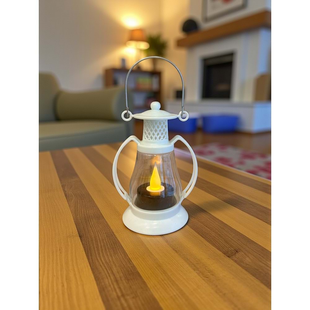 Dekoratif Pilli Gün Işığı Fener Şeklinde Led Lamba 12 cm