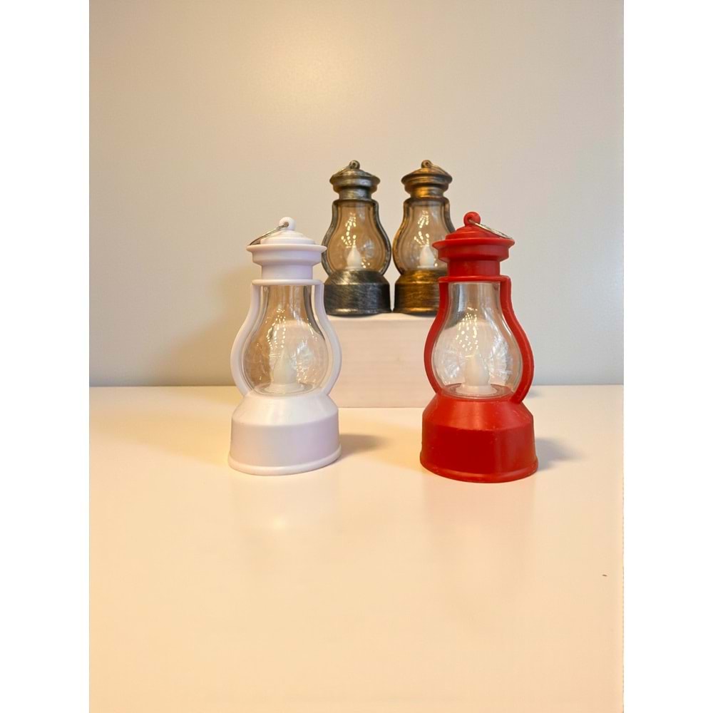 Nostaljik Fener Şeklinde Asılabilir Led Lamba 5 cm x 12 cm