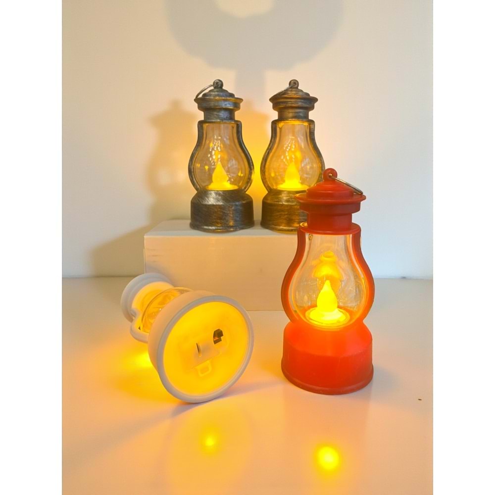 Nostaljik Fener Şeklinde Asılabilir Led Lamba 5 cm x 12 cm