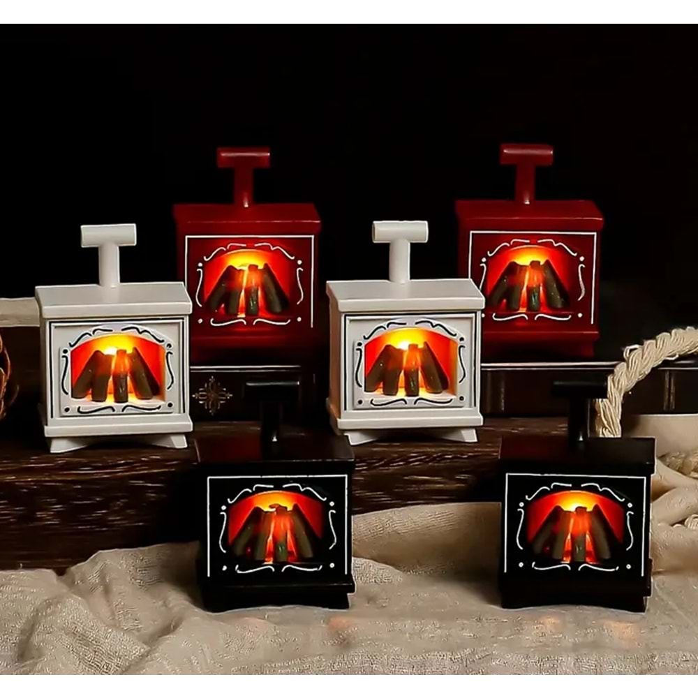 Mini Şömine Tasarımlı Sevimli Led Lamba 7 cm x 5 cm