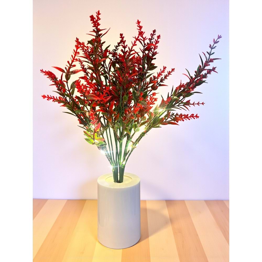 Lavanta Tasarımlı Dekoratif Led Işıklı Lamba 30 cm x 8 cm