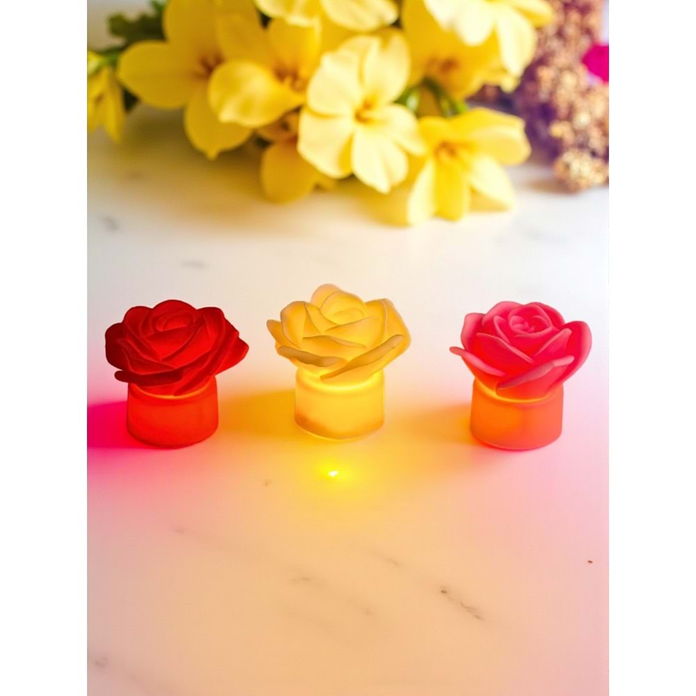 Sonsuz Aşkın Işığı: LED Gül Masa Lambası – Romantik Dekoratif Biblo ve Hediye