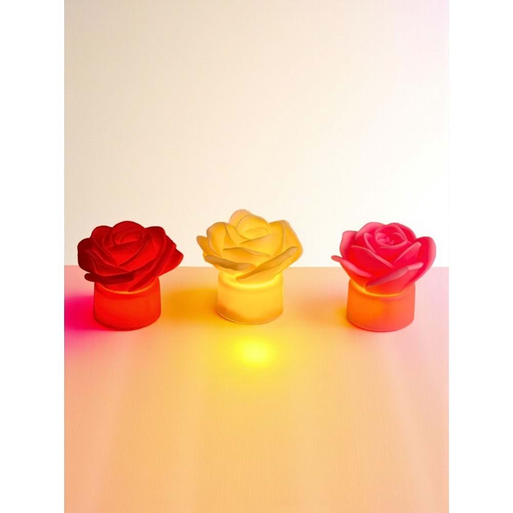 Sonsuz Aşkın Işığı: LED Gül Masa Lambası – Romantik Dekoratif Biblo ve Hediye