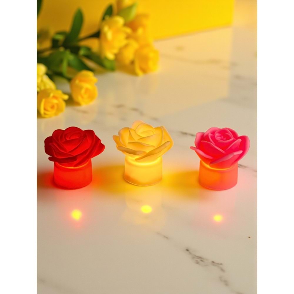 Sonsuz Aşkın Işığı: LED Gül Masa Lambası – Romantik Dekoratif Biblo ve Hediye