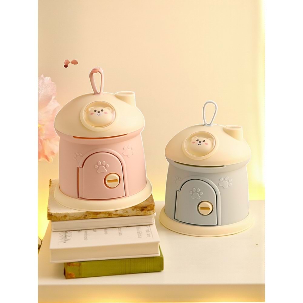 LED Işıklı Sevimli Tombul Kedi Kumbara – Sticker Hediyeli Çocuk Gece Lambası