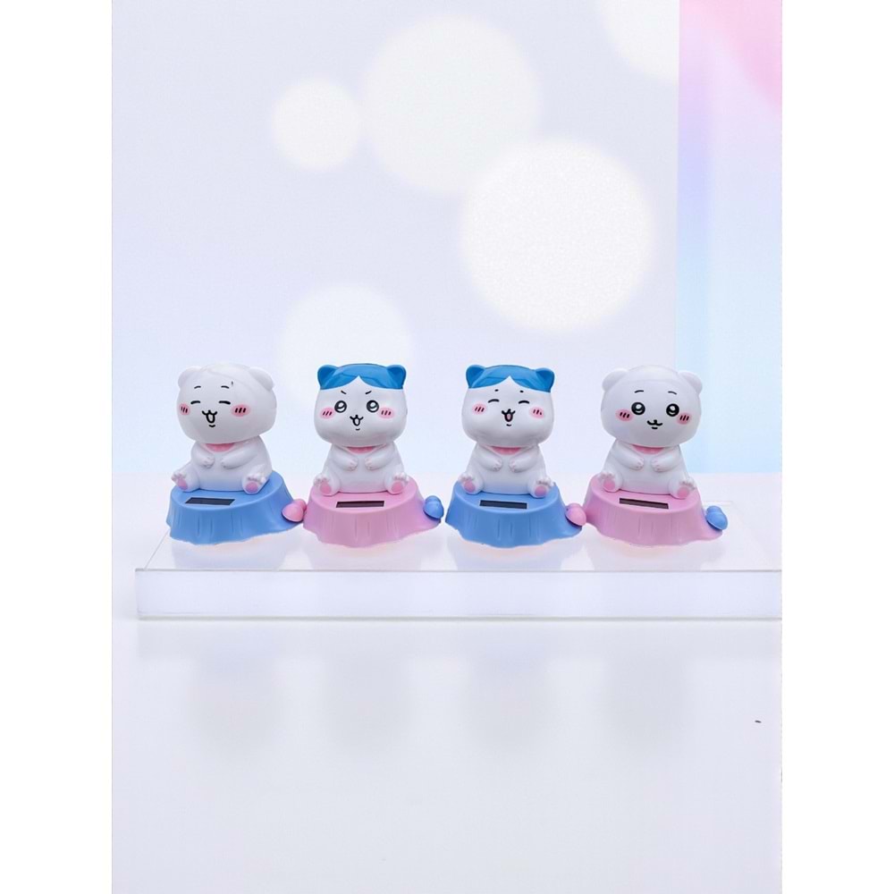 Sevimli Sallanan Kedi Figürü Solar Biblo – Araba ve Masa Dekoru (11 cm)