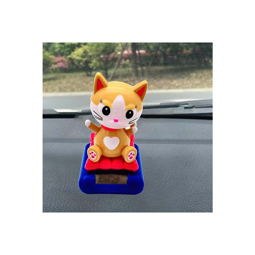 Güneş Enerjili Dans Eden Kedi Tasarımlı Biblo