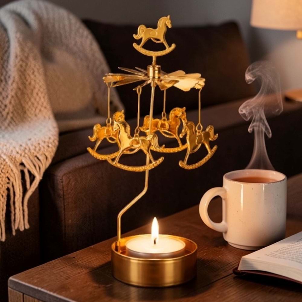 Isı ile Dönen Mumluk – Şapkalı Atlı Karınca Modeli Orjinal Ürün