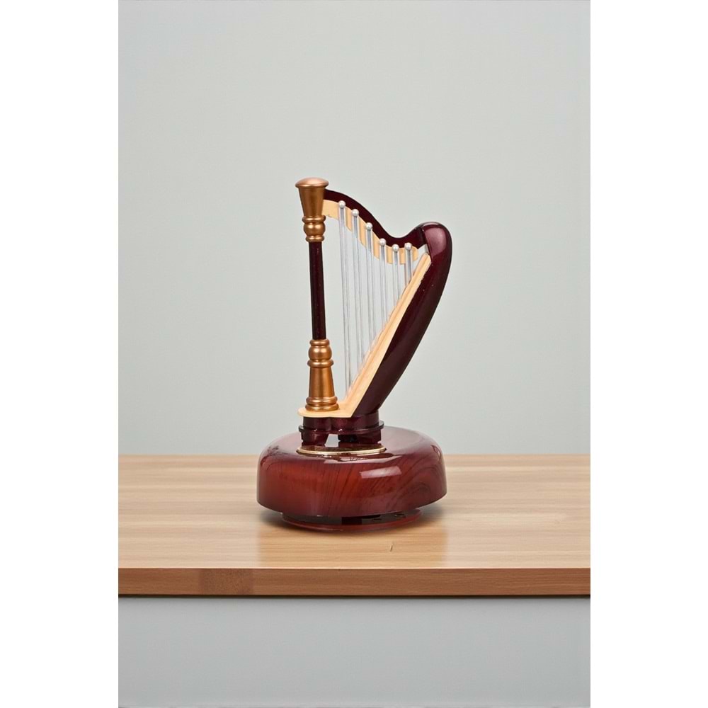 Klasik Arp Tasarımlı Müzik Kutusu – Zarafet ve Melodinin Buluştuğu Dekoratif Hediye