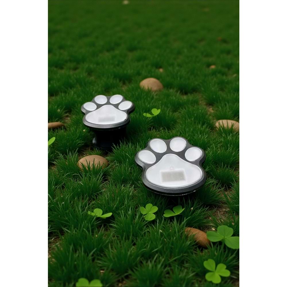 Sevimli Kedi Patisi Solar Bahçe Lambası - Otomatik Yanan Dekoratif Aydınlatma