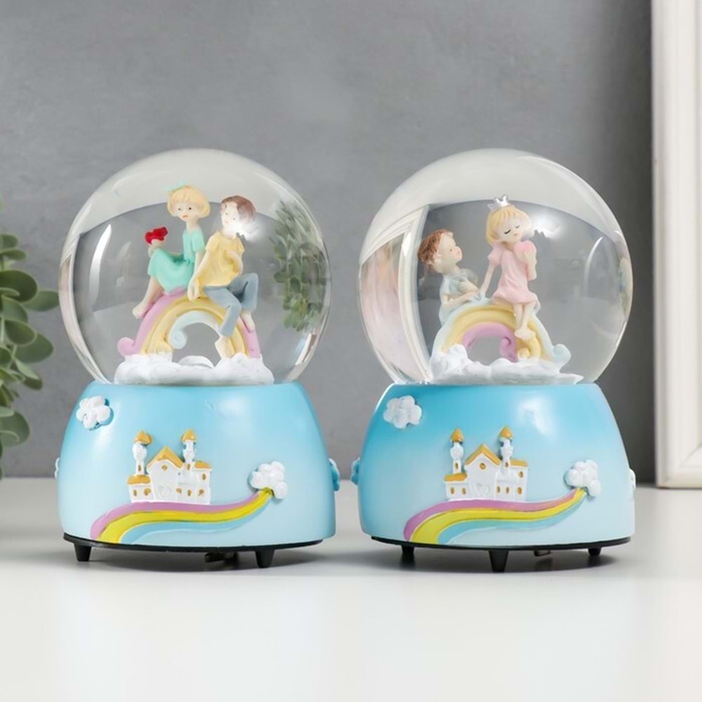 Sevgiliye Masalsı Hediye – Işıklı ve Müzikli Romantik Kar Küresi