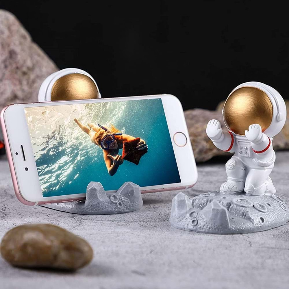 Dekoratif Astronot Telefon Tutacağı