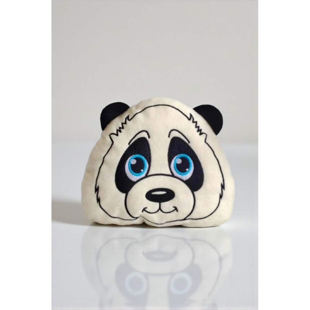 Panda Peluş Yastık Oyuncak 25 cm – Polar Kumaş, Elyaf Dolgulu, Sevimli Peluş