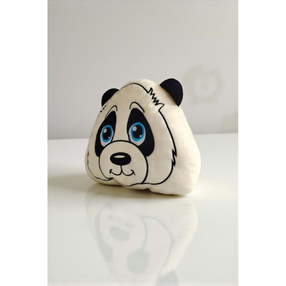 Panda Peluş Yastık Oyuncak 25 cm – Polar Kumaş, Elyaf Dolgulu, Sevimli Peluş