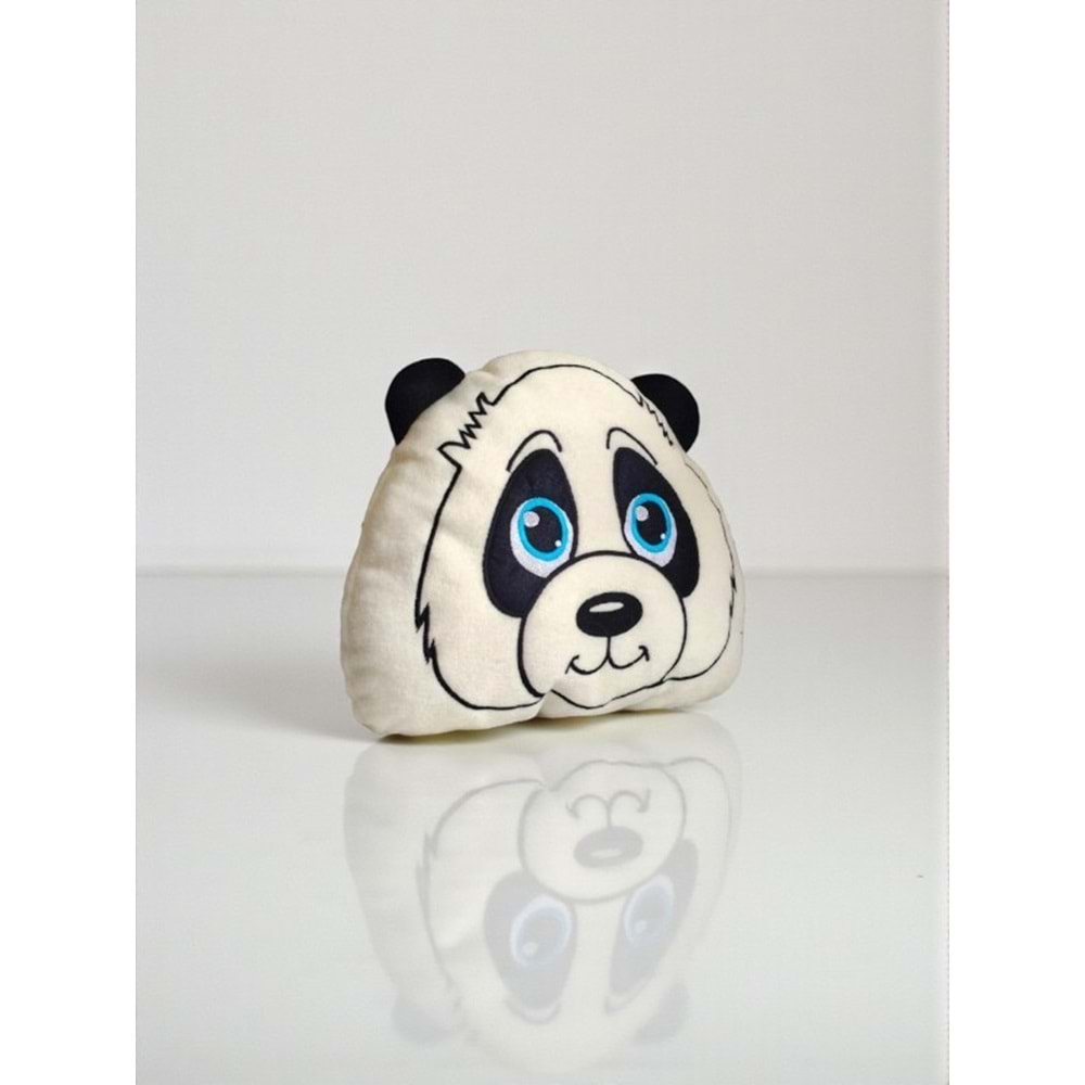 Panda Peluş Yastık Oyuncak 25 cm – Polar Kumaş, Elyaf Dolgulu, Sevimli Peluş