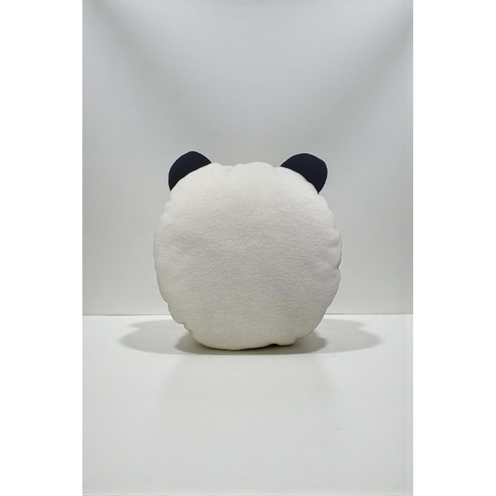 Peluş Panda Tasarımlı Yastık 30 cm – Yumuşak Elyaf Dolgulu Polar Kumaş