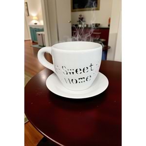 Seramik Sunumluk Kahve Fincanı Tasarımlı Buhurdanlık