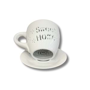 Seramik Sunumluk Kahve Fincanı Tasarımlı Buhurdanlık