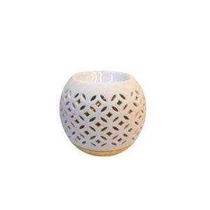 Seramik Karışık Desenli Oval Buhurdanlık 10 cm