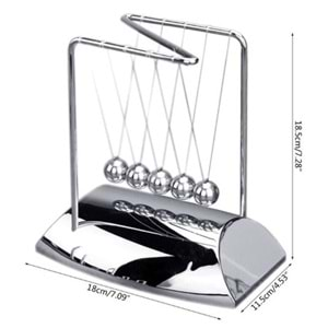 Dekoratif Metalik Gri Z Denge Balans Topu