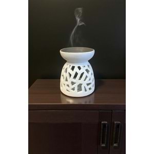Nordic Tarzı Petek Desenli Seramik Buhurdanlık