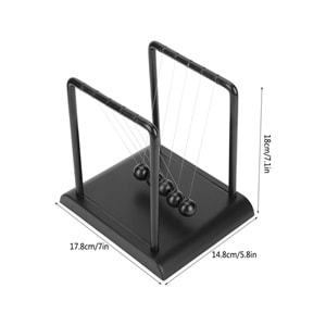 Newton Balans Denge Topu – Orta Boy Siyah Masaüstü Dekoratif ve Stres Giderici Aksesuar