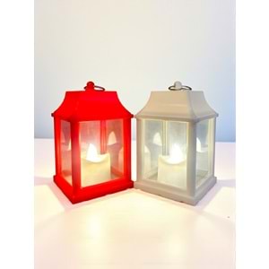 Fener Şeklinde Asılabilir Dumansız Dekoratif Mum 6 cm x 11 cm