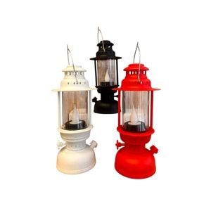 Nostaljik Gaz Lambası Tasarımlı Asılabilir Dumansız Mum 5,2 cm x 16 cm