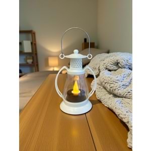 Dekoratif Pilli Gün Işığı Fener Şeklinde Led Lamba 12 cm