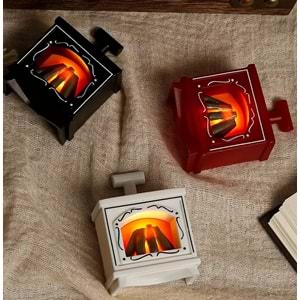Mini Şömine Tasarımlı Sevimli Led Lamba 7 cm x 5 cm