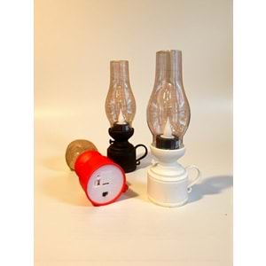 Nostaljik Gaz Tasarımlı Alevsiz Led Mum 5 cm x 13 cm