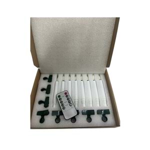 Alevsiz Mandallı Şamdan Mum 8 li Set Uzaktan Kumandalı Noel Özel Gün İçin 13 cm