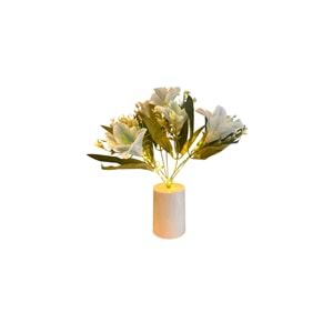 Lilyum Dekoratif Led Işıklı Lamba 27 cm x 8 cm